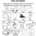 Preschool Rhyming Worksheets – Karyaqq.club   Free Printable Rhyming Activities For Kindergarten