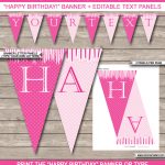 Princess Party Banner Template | Birthday Banner | Editable Bunting   Free Printable Princess Birthday Banner