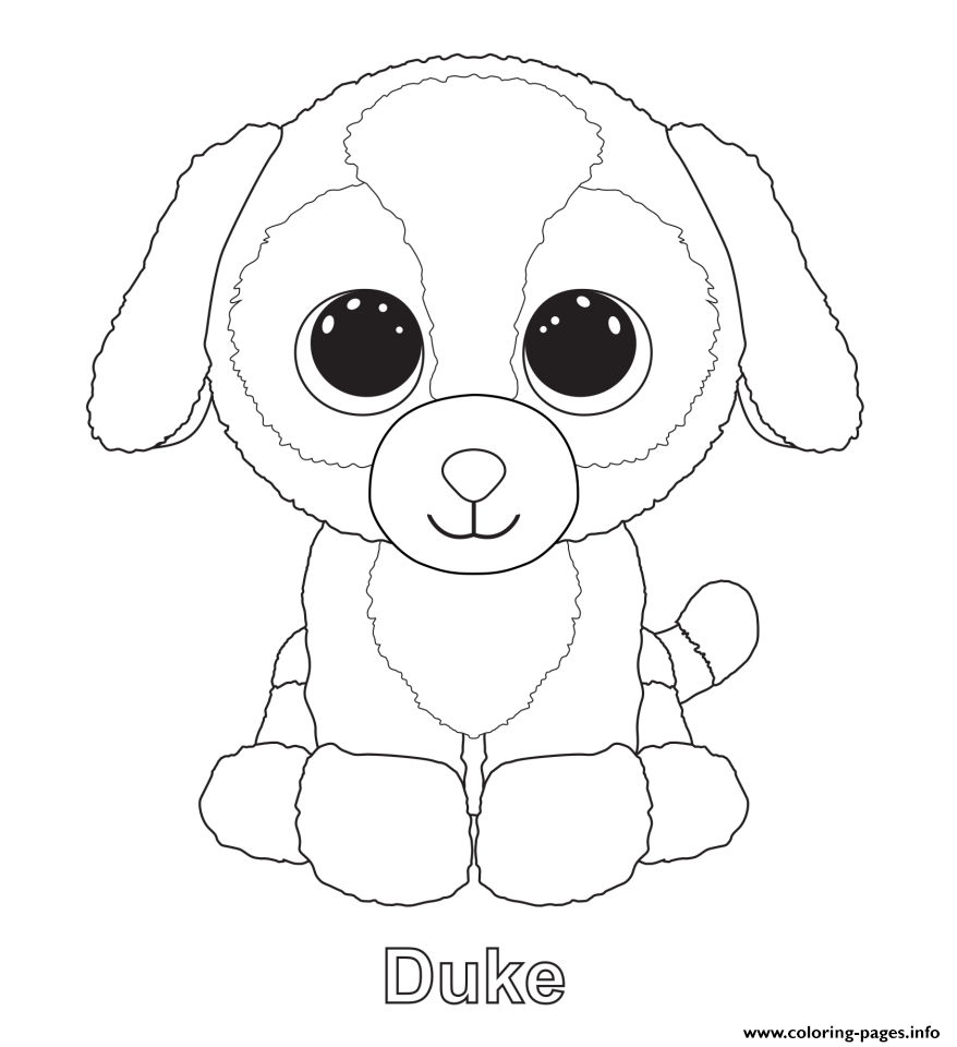 Print Duke Beanie Boo Coloring Pages … | Birthdays | Beani… - Free Printable Beanie Boo Coloring Pages