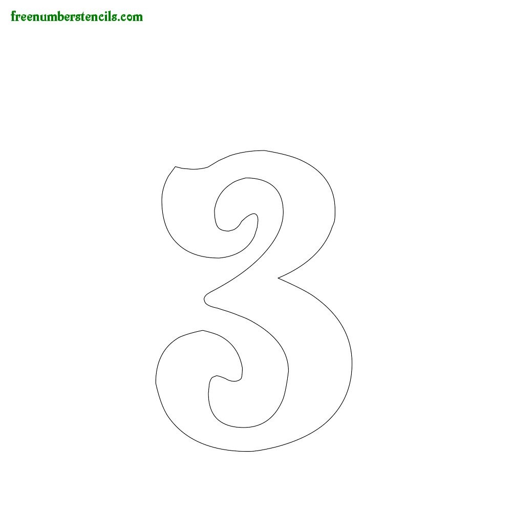 Print Free Spirals Number Stencils Online - Freenumberstencils - Free Printable Number Stencils