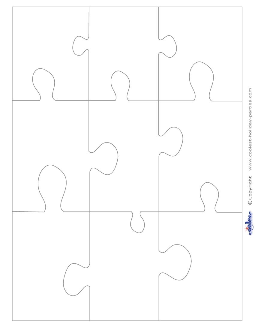 Print Out These Large Printable Puzzle Pieces On White Or Colored A4 - Free Blank Printable Puzzle Pieces