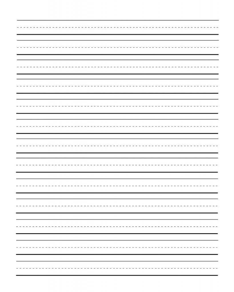 print sheets two lines first grade writing paper printable