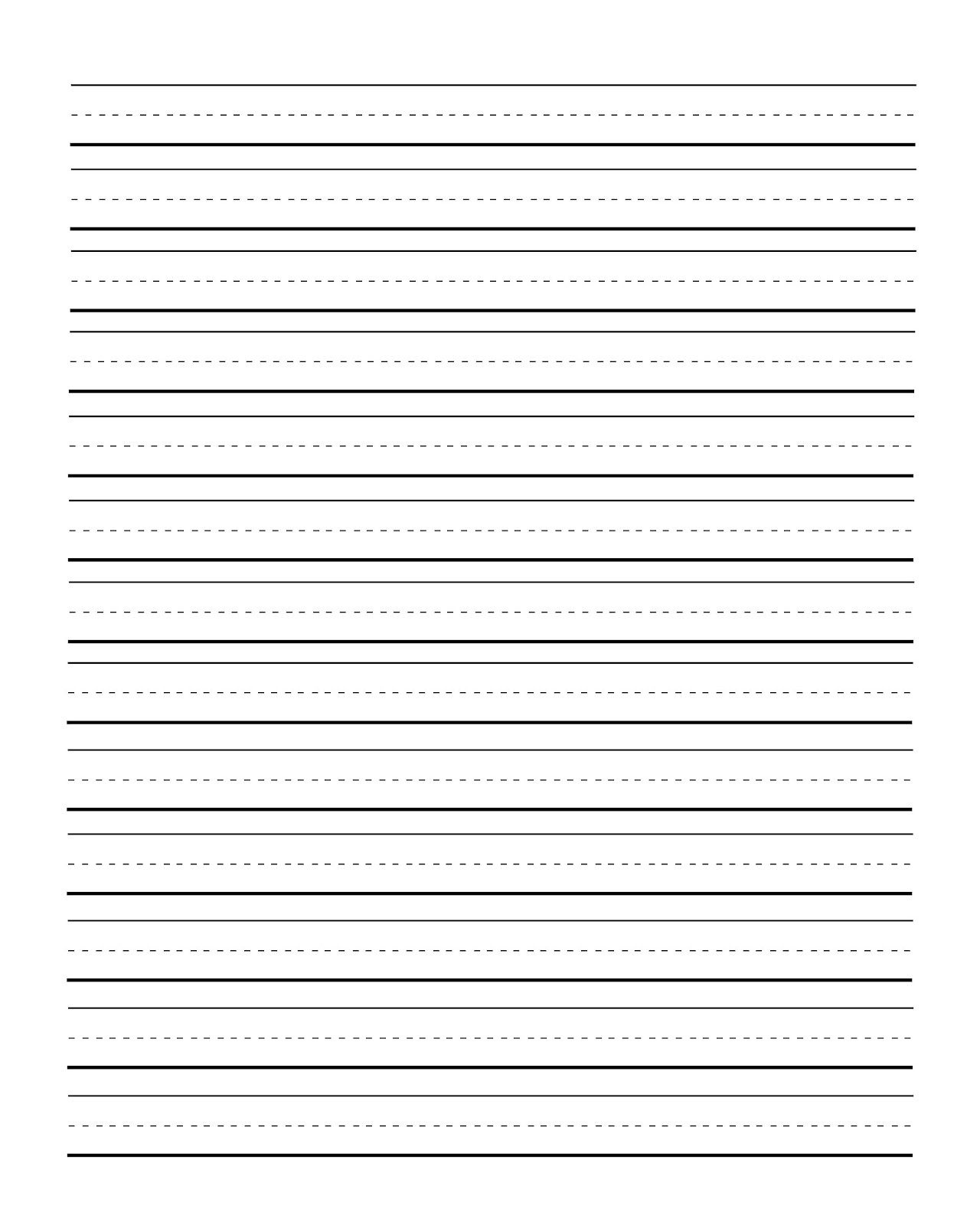 Elementary Lined Paper Printable Free - Free Printable