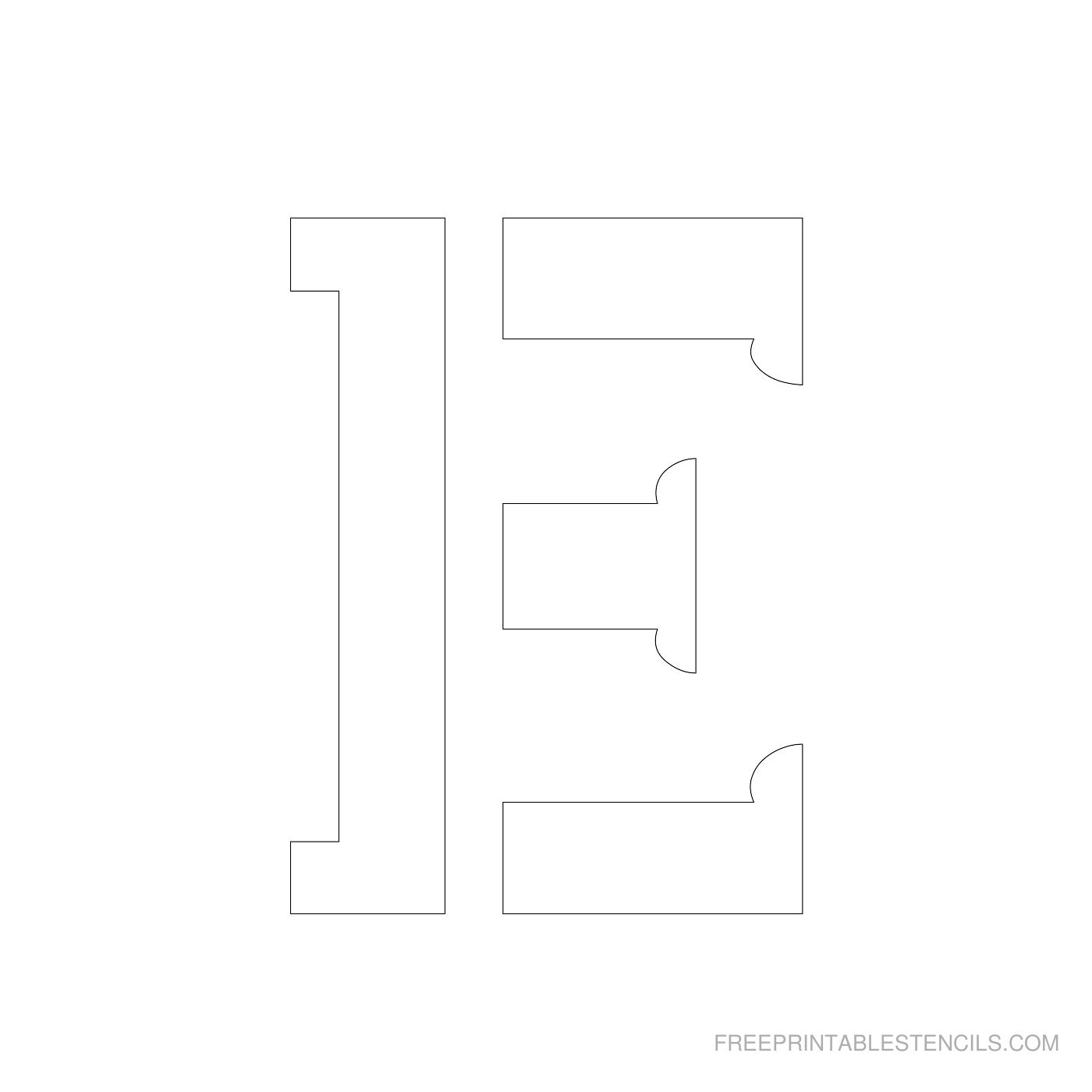 Printable 4 Inch Letter Stencils A-Z | Free Printable Stencils - Free Printable 4 Inch Number Stencils