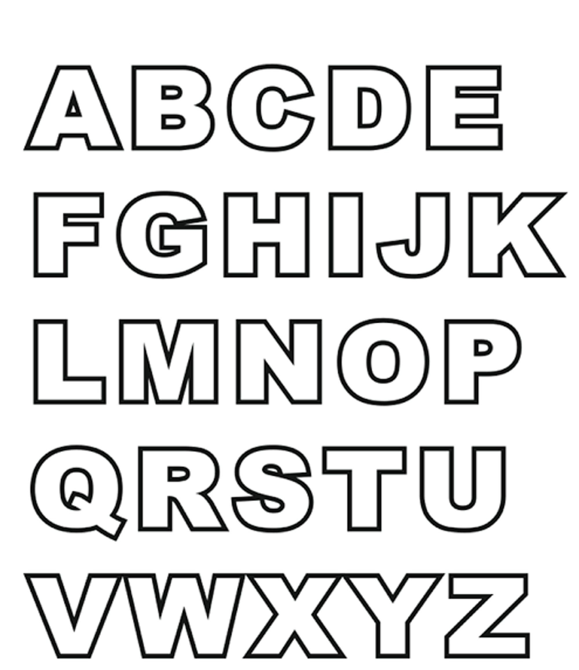 Block Printable Letters