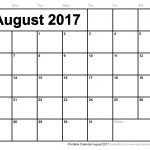 Printable Calendar August 2017   Free Printable August 2017