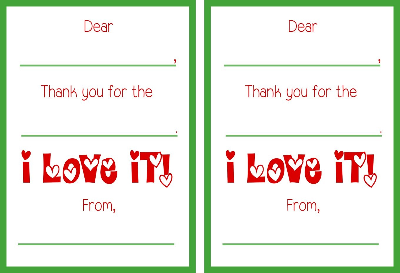 Printable Christmas Thank You Cards - Christmas Thank You Cards Printable Free