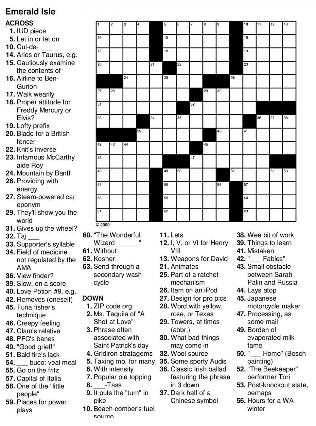 crossword puzzle maker for free printable