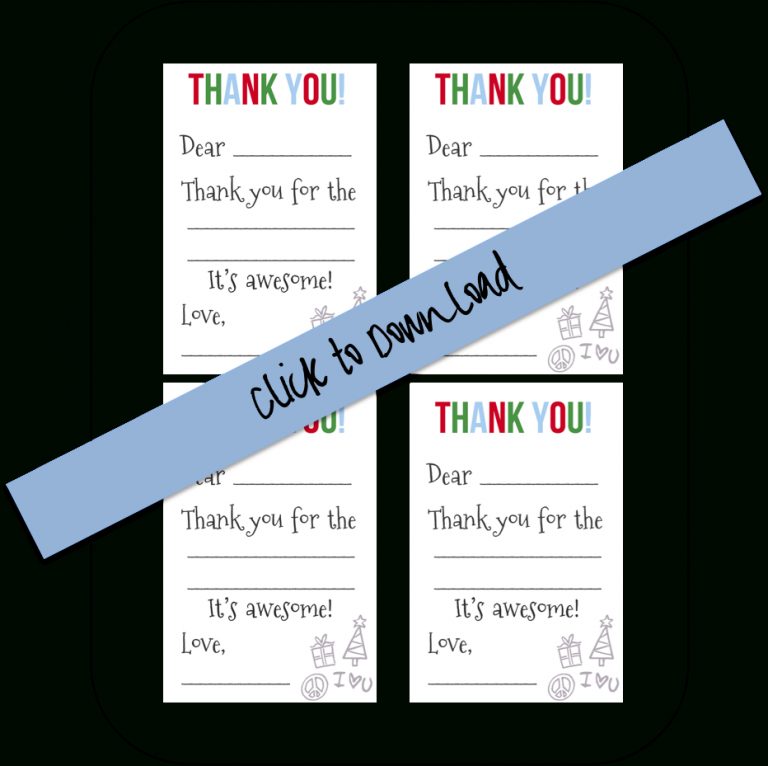 Free Printable Fill In The Blank Thank You Notes