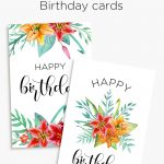 Printable Floral Birthday – Cards, Tags & Gift Box | General | Free   Free Printable Personalized Birthday Cards