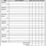 Printable Food And Exercise Log Journal | Monthly Calendar Templates   Free Printable Workout Log Sheets