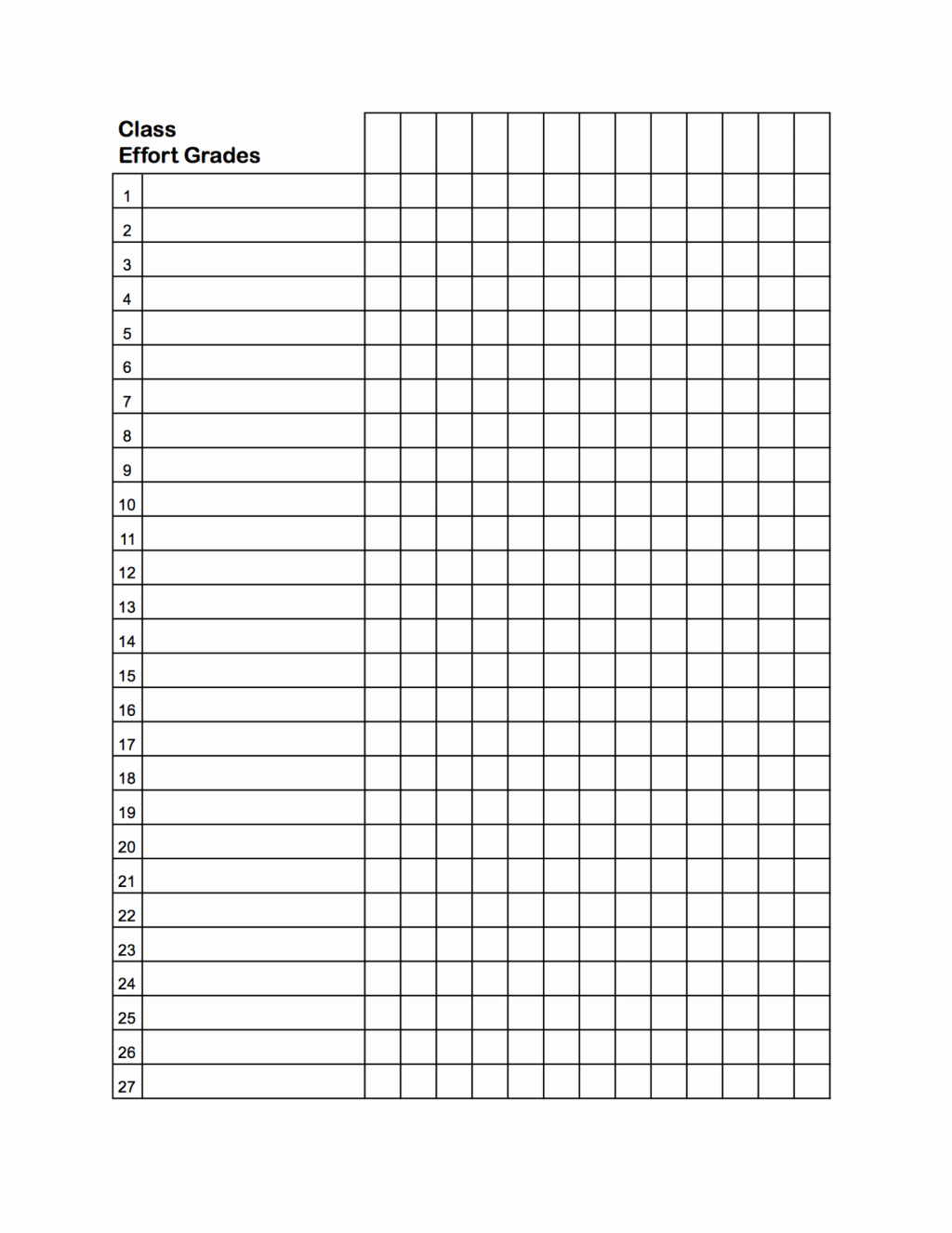 Printable Gradebook Template Editable Stanley Tretick Free