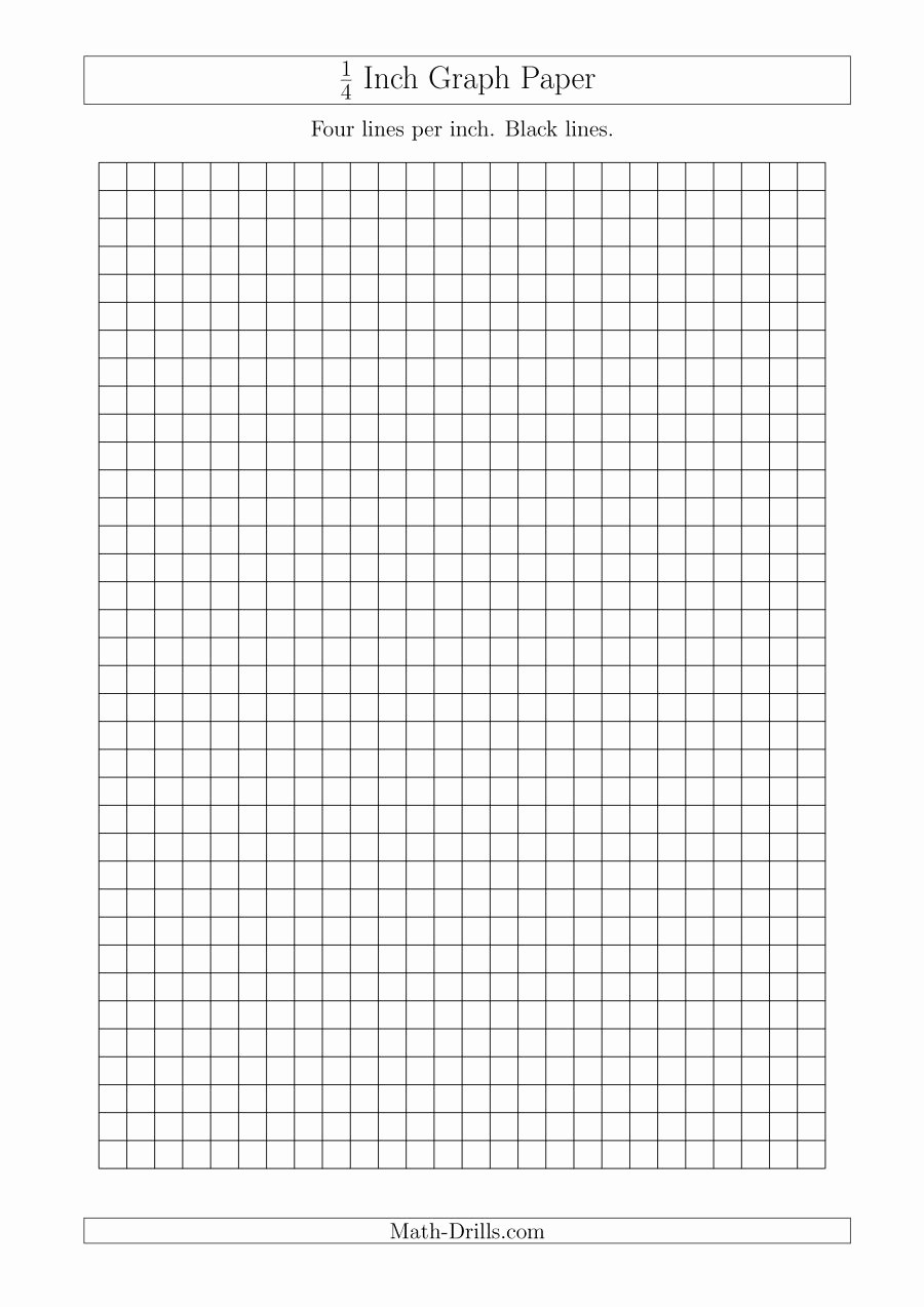 Printable Graph Paper Black Lines Beautiful Grid Paper Template - Free Printable Graph Paper 1 4 Inch
