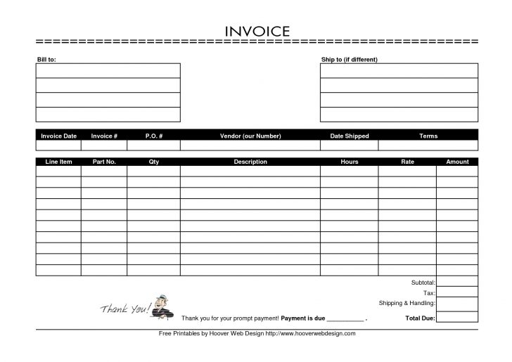 Free Invoices Online Printable