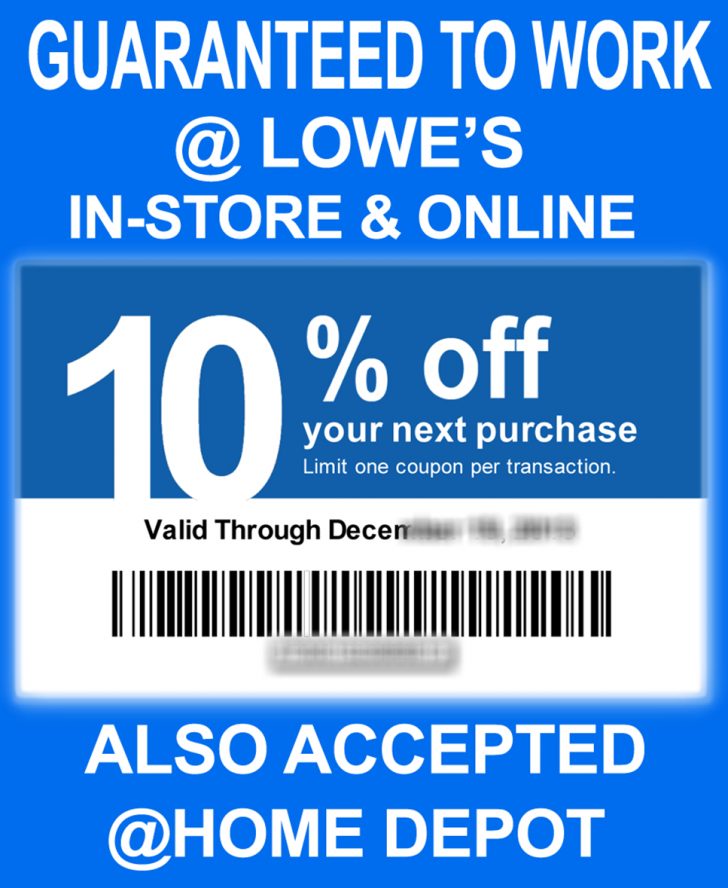 Free Printable Lowes Coupon 2014