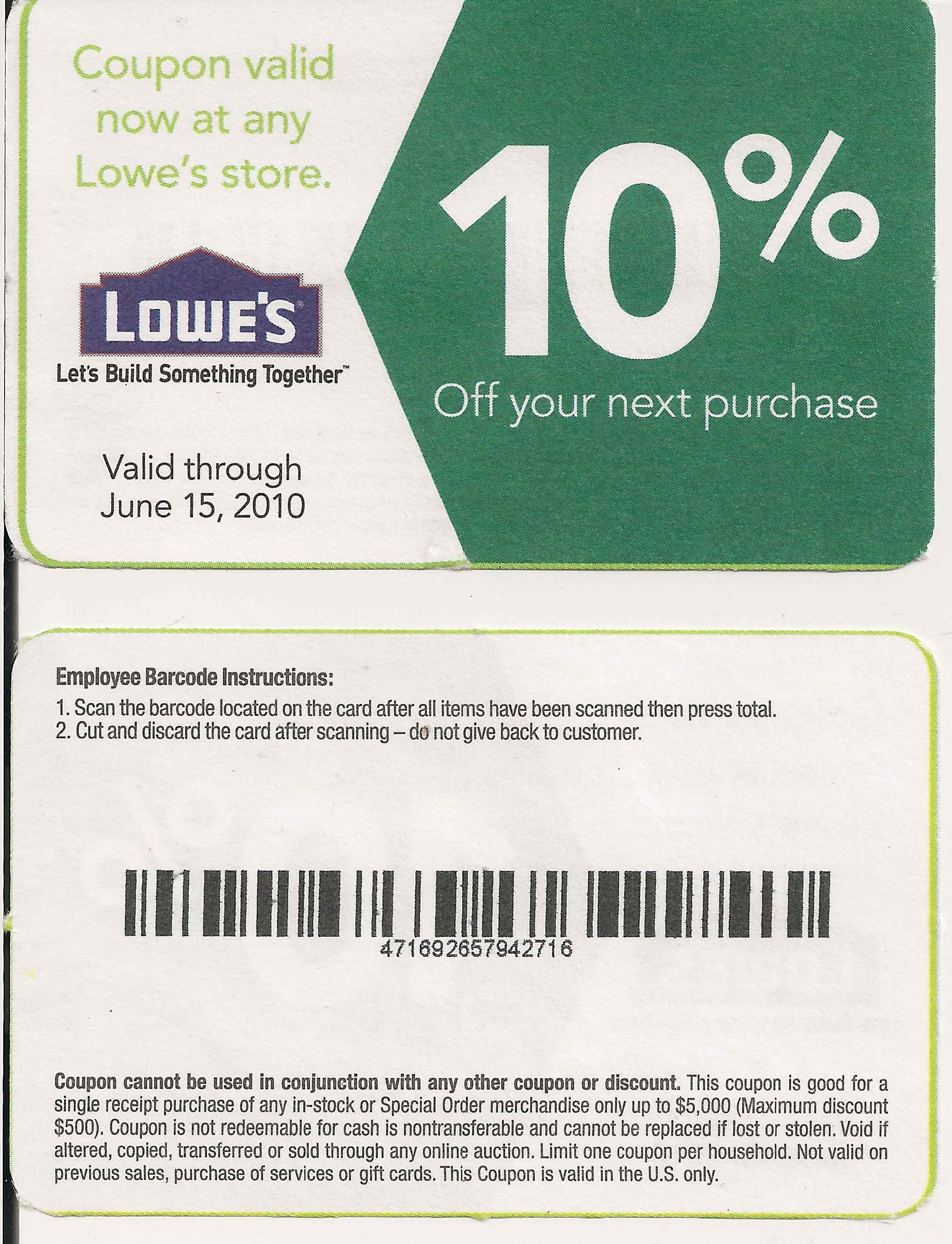 Lowes 20 Off 100 * Printable * 1Coupon10 Seconds Delivery In