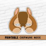 Printable Mask, Halloween, Animal Mask, Chipmunk Mask, Alvin   Free Printable Chipmunk Mask