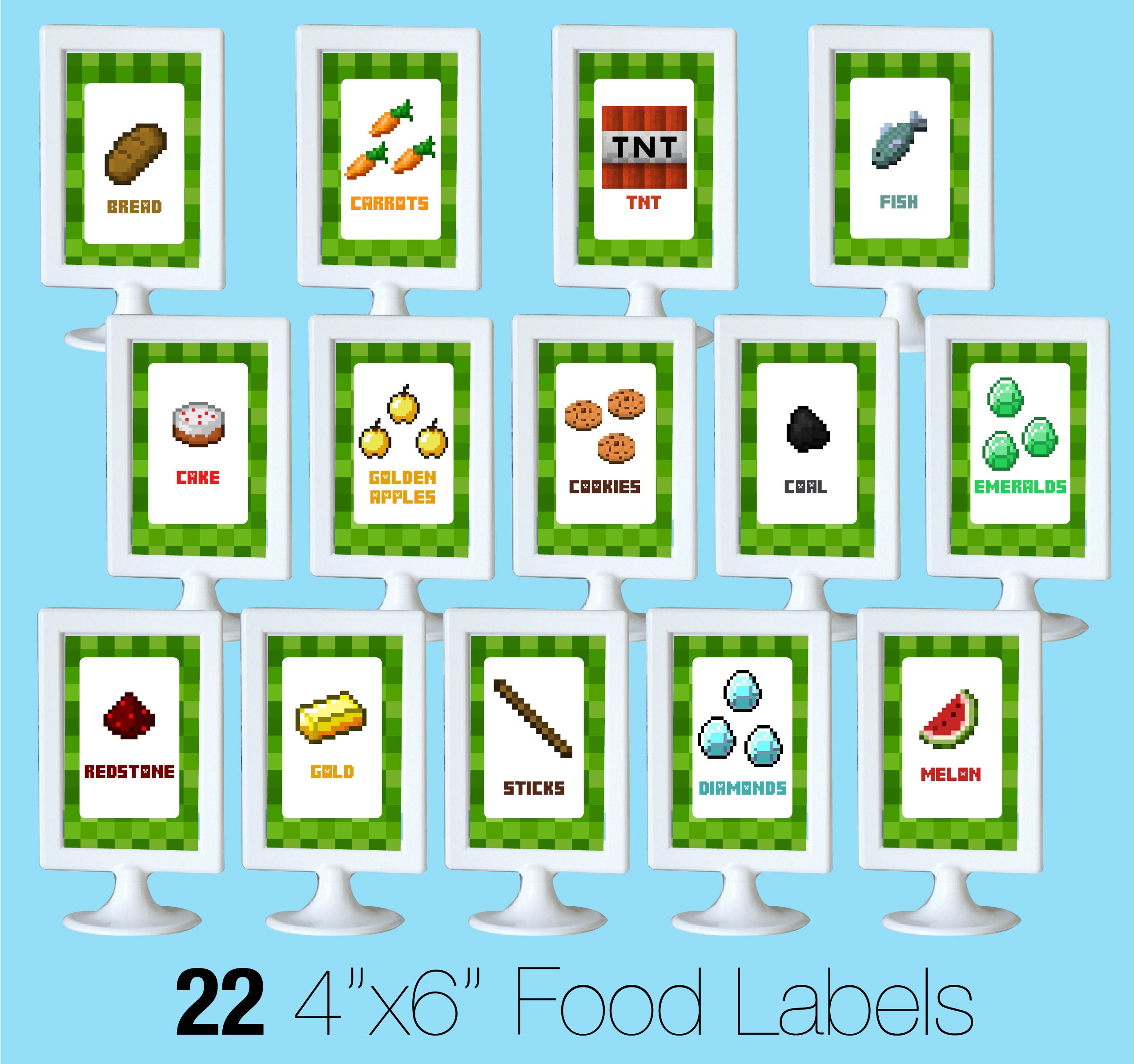Printable Minecraft Food Labels - Creative Little Parties - Free Printable Tmnt Food Labels