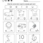 Printable Phonics Worksheet   Free Kindergarten English Worksheet   Free Printable Phonics Worksheets