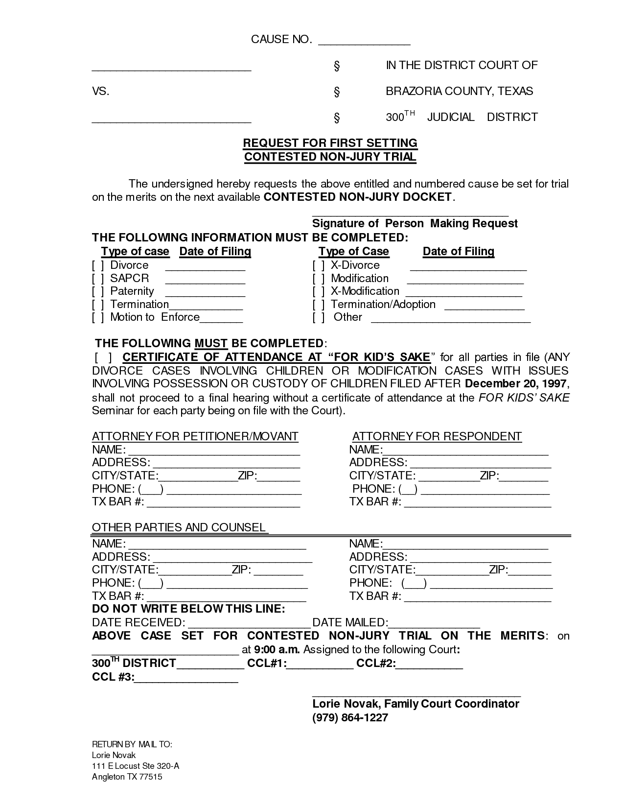 Printable Sample Divorce Documents Form | Laywers Template Forms - Free Printable Divorce Papers For Illinois