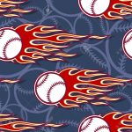 Printable Seamless Pattern With Baseball Softball Ball And Hotrod   Free Printable Softball Pictures