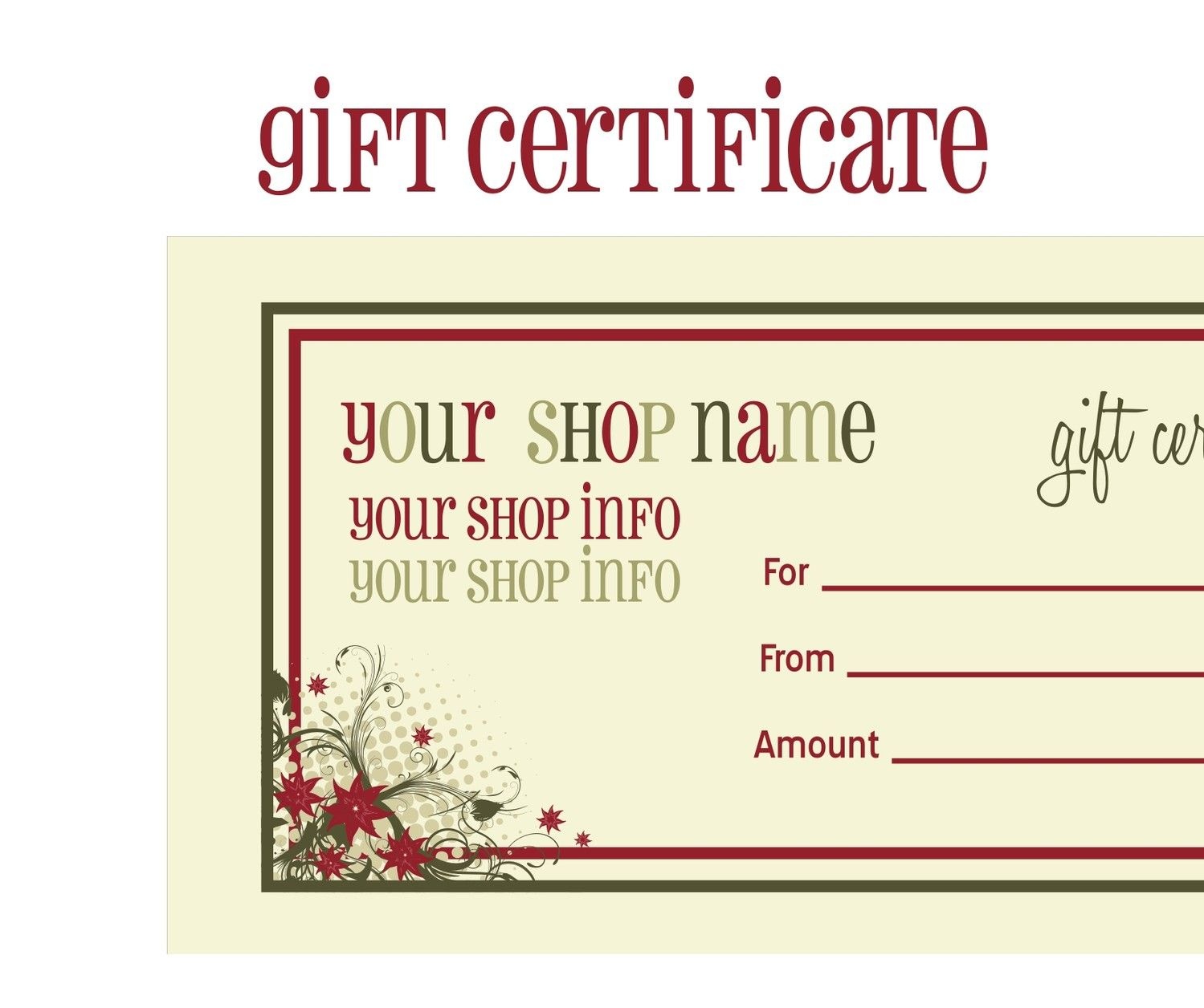 Free Printable Tattoo Gift Certificates Free Printable