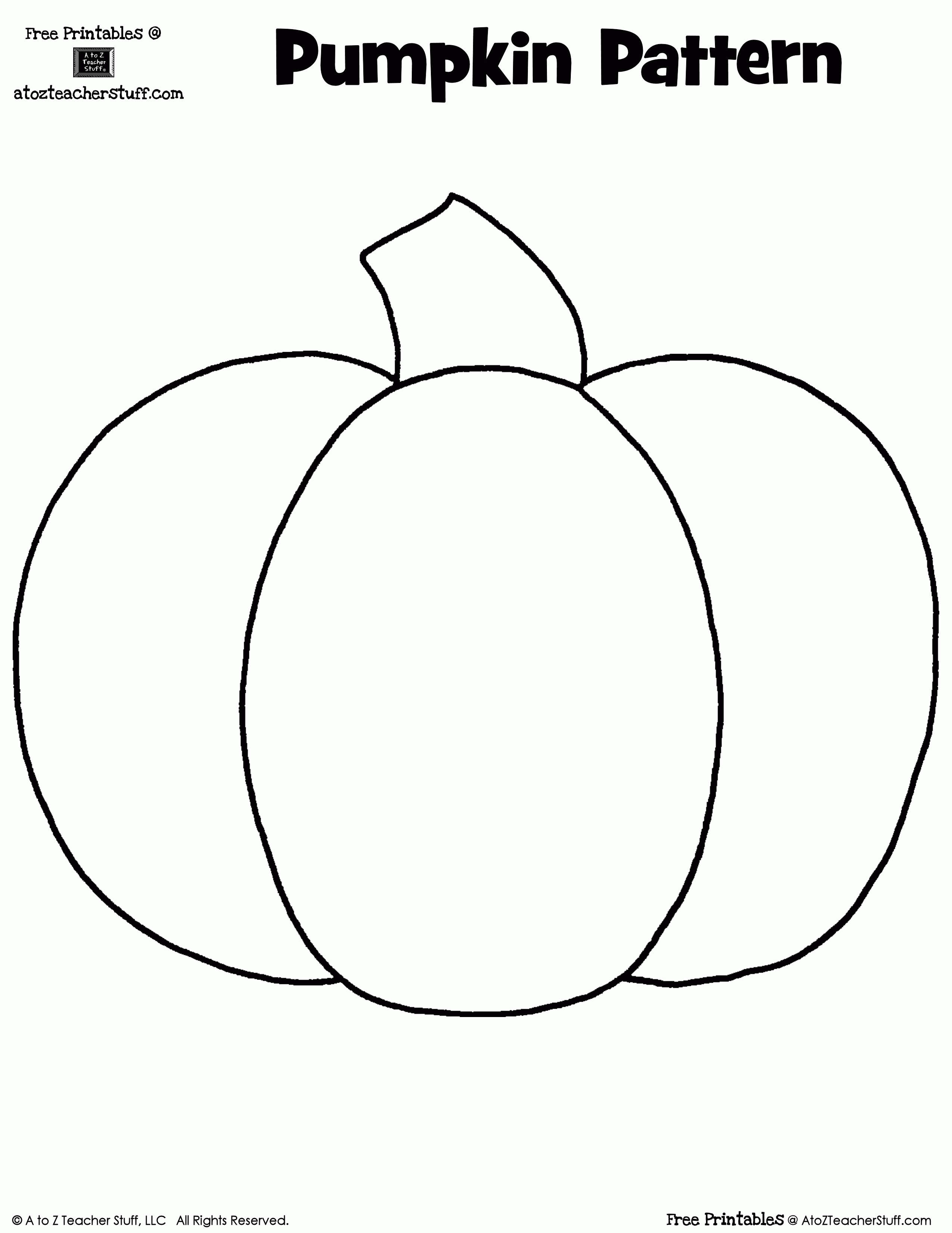 Free Preschool Pumpkin Templates Printable