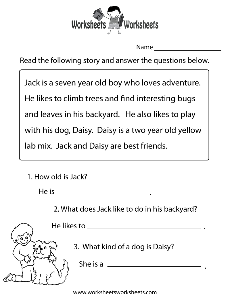 Reading Comprehension Practice Worksheet | Education | Free Reading - Free Printable Reading Games For 2Nd Graders