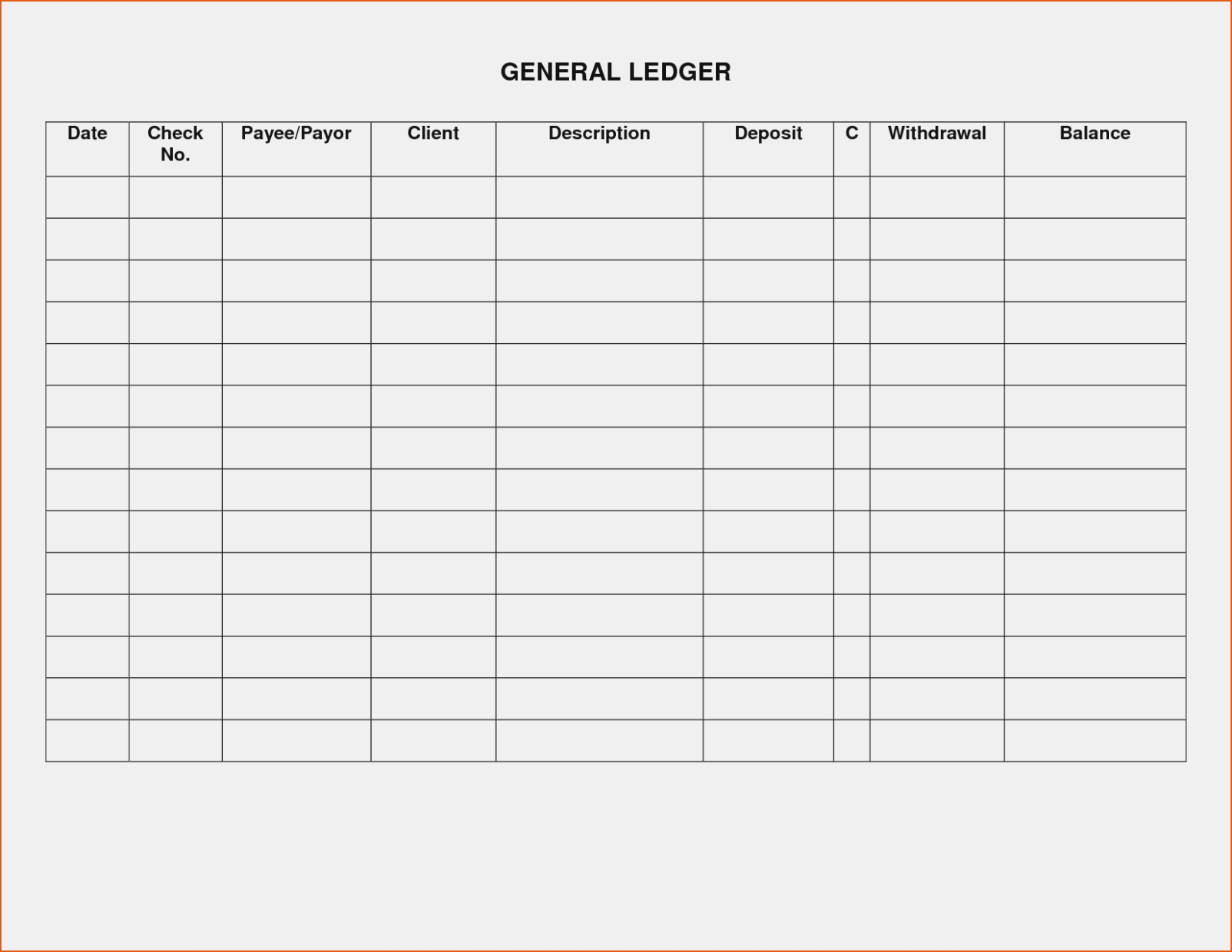 Printable Ledger Template Rent Receipts Rental Forms Simple With Free