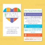 Rodan And Fields Mini Facial Card Rf Mini Facial Heart | Etsy   Rodan And Fields Mini Facial Instructions Printable Free