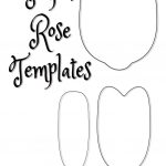 Rose Petal Printable Templates | Paper Crafts | Paper Flowers Diy   5 Petal Flower Template Free Printable