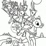 Rudolph And Santa Claus Coloring Pages For Kids, Printable Free   Free Printable Christmas Cartoon Coloring Pages