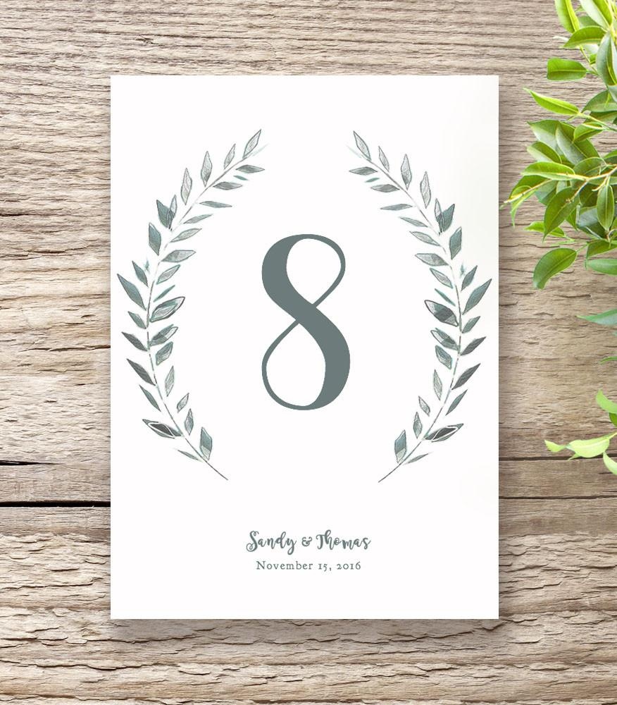 Rustic Printable Wedding Table Numbers Template Connie Wedding Table - Free Printable Table Numbers