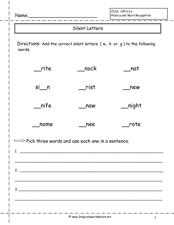 Free Printable Phonics Worksheets For Second Grade