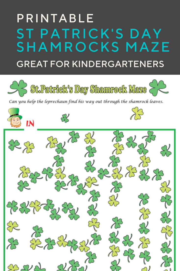 Shamrocks Maze | Elementary Activities And Resources | Maze - Free Printable St Patrick's Day Mazes