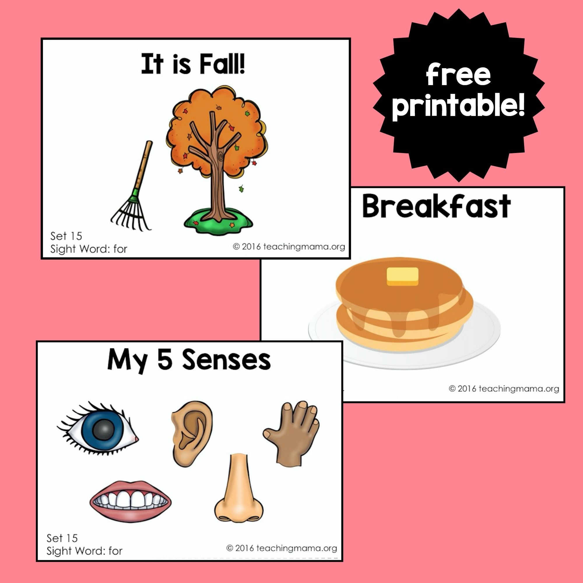 Free Printable Sight Word Books Image