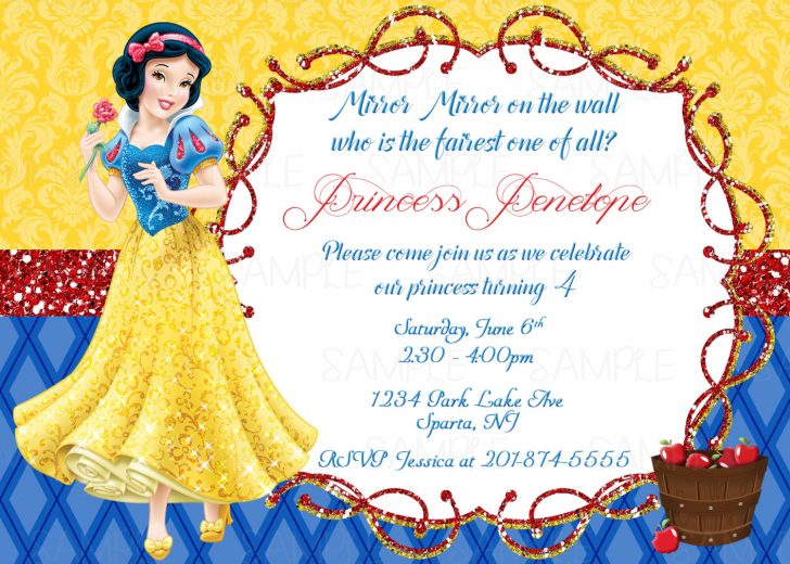 Snow White Invitations Free Printable