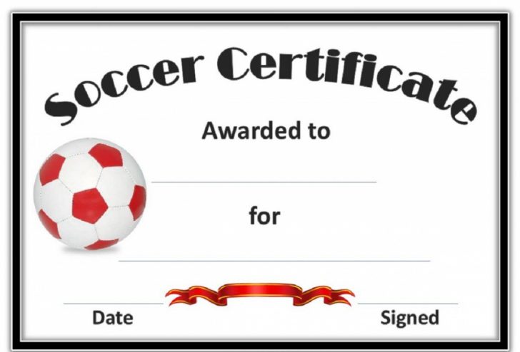 Soccer Certificate Template Free Soccer Award Certificates Printable