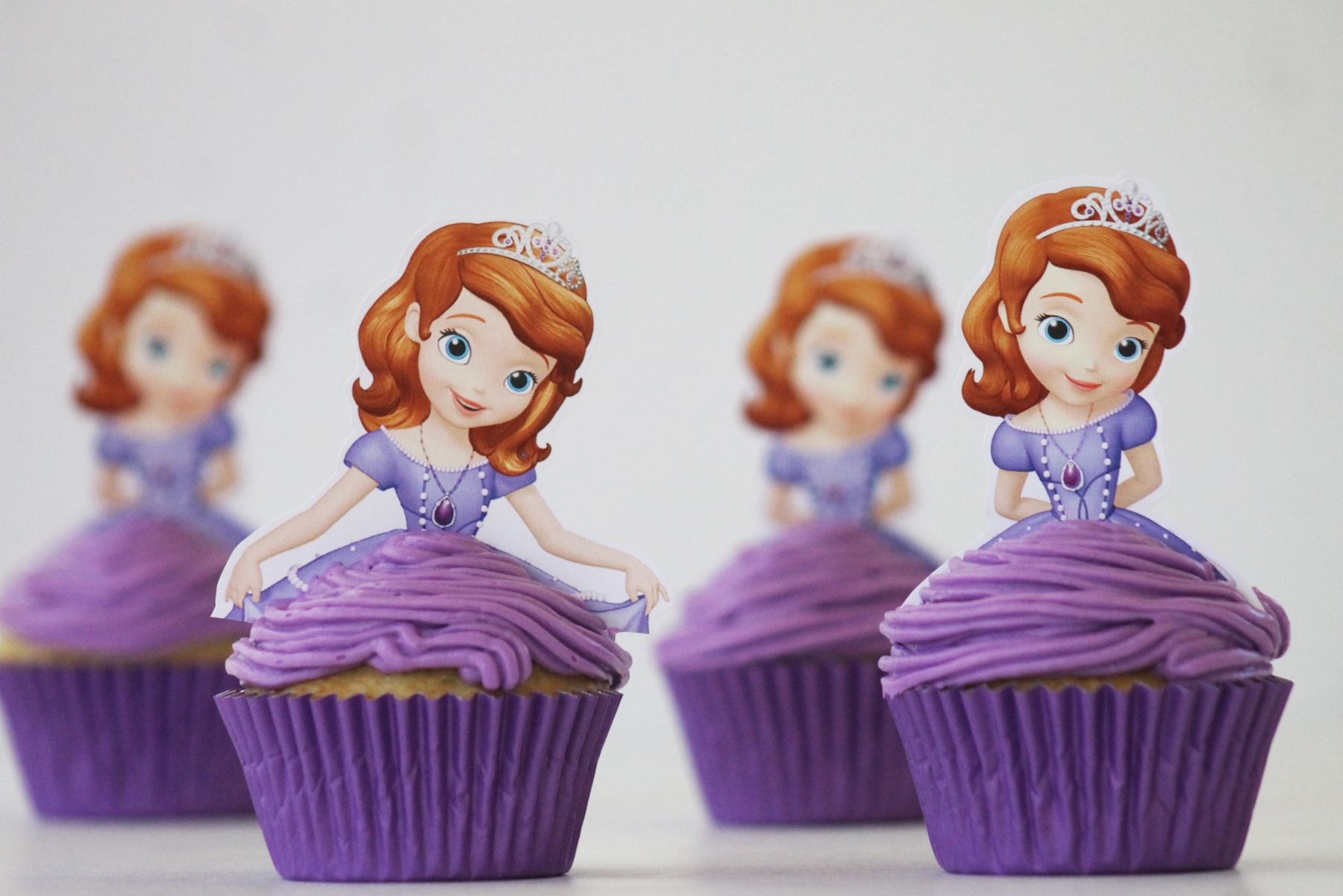 Sofia The First Princess Blueberry Cupcakes – Free Printables - Free Printable Sofia Cupcake Toppers