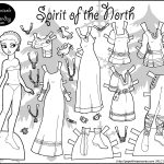 Spirit Of The North: Black And White Printable Paper Doll • Paper   Medieval Paper Dolls Free Printable