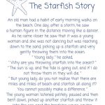 Starfish Poemloren Eiseley The Starfish Story Printable | Etsy   Starfish Story Printable Free