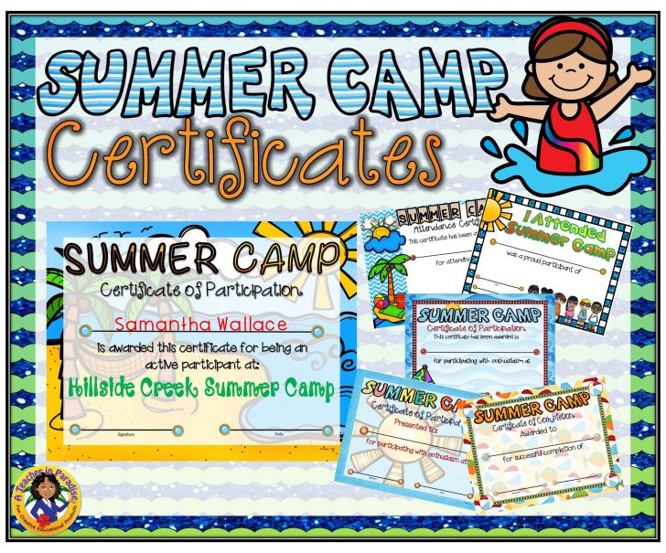 Free Printable Camp Certificates