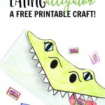 Super Cool Box Tops Eating Alligator Printable Craft   Free Printable Box Tops For Education