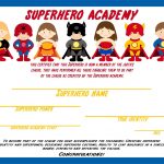 Superhero   Certificate Awarded After Kids Complete Activities   Free Printable Superhero Certificates