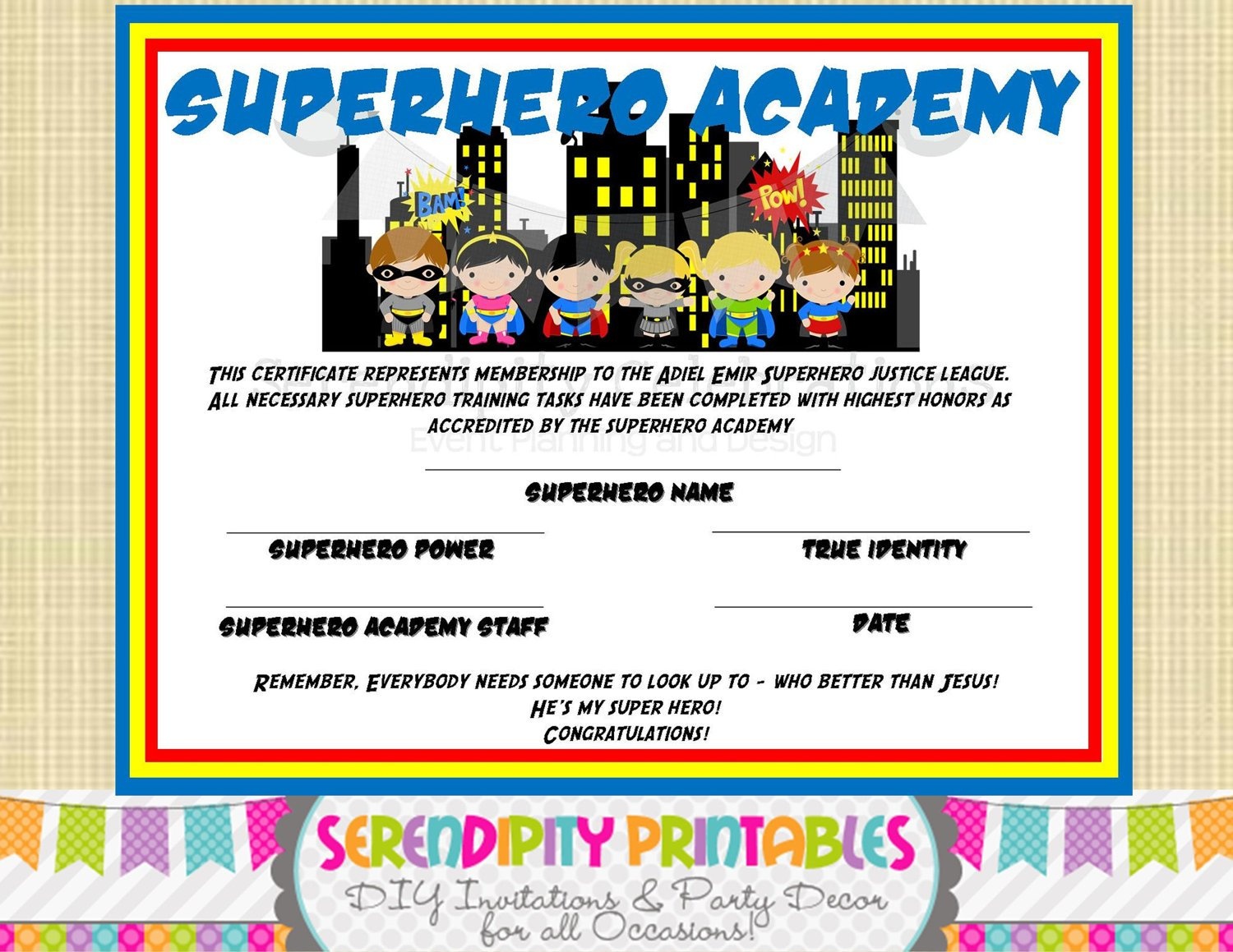 Free Printable Superhero Certificates Free Printable