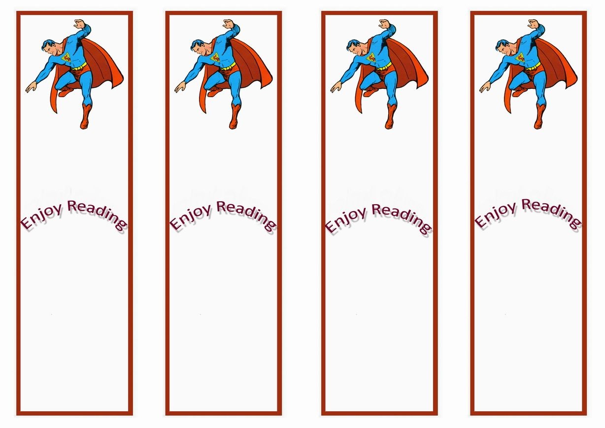 Superman Themed Bookmarks | Themed Bookmarks - Free Printables - Free Printable Sports Bookmarks