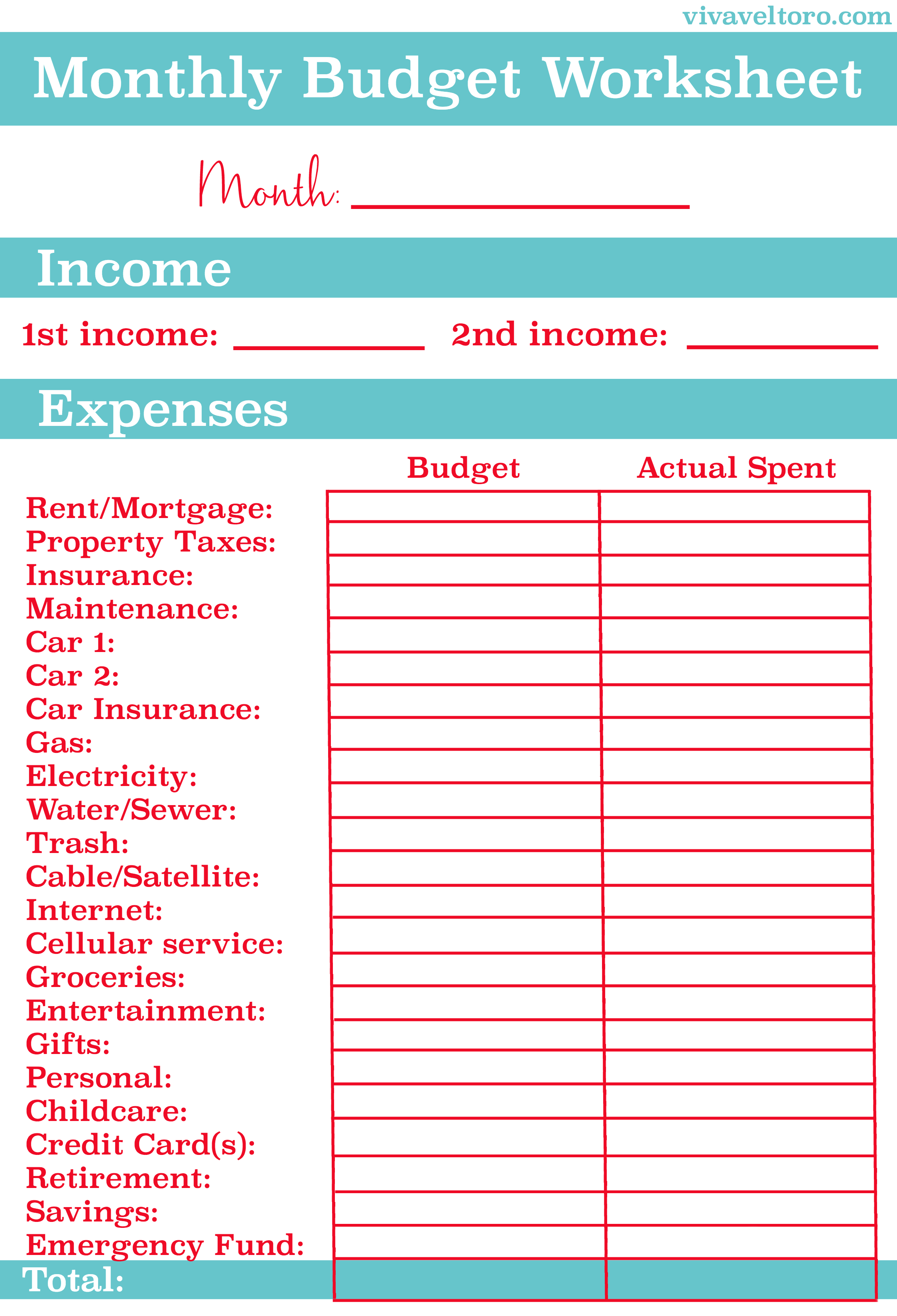 Spreadsheet For Monthly Expenses Tagsqust