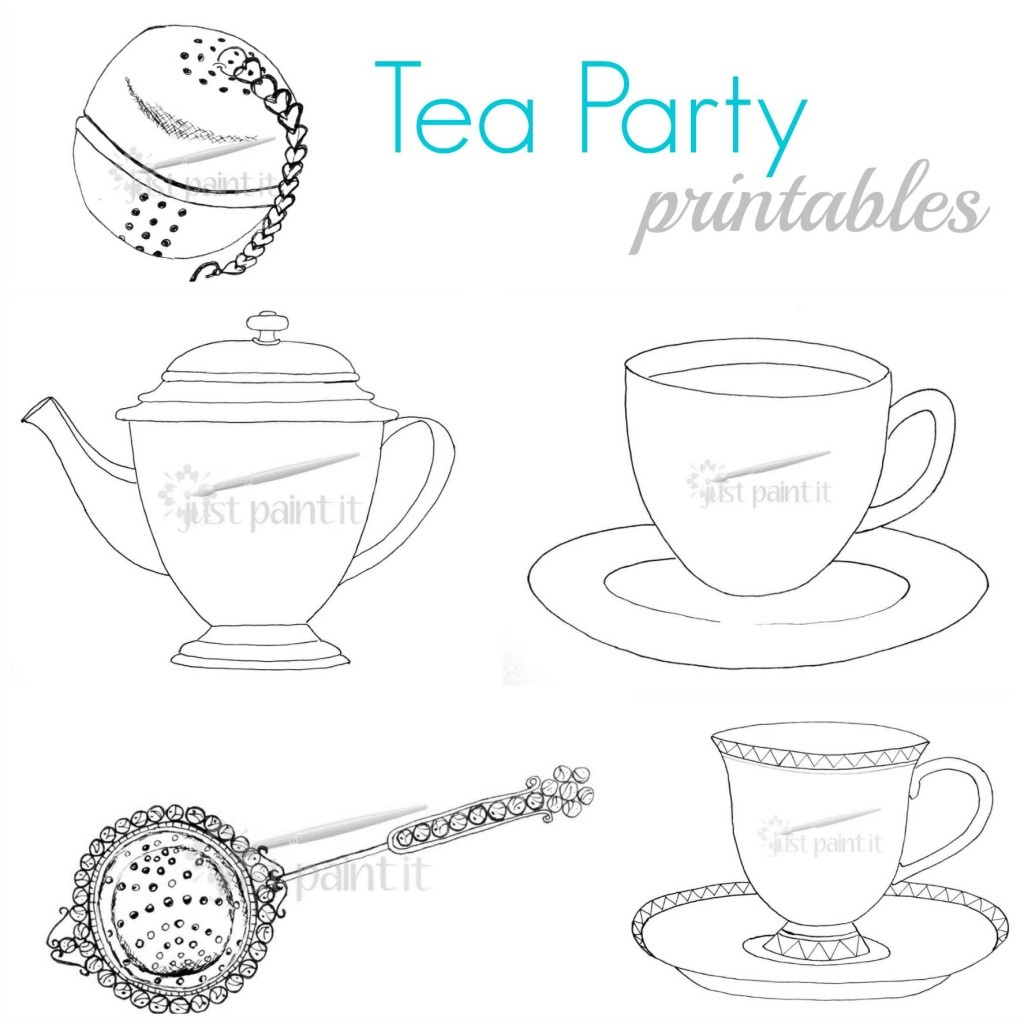 Tea Party Printables - Free Printable Tea Cup Coloring Pages