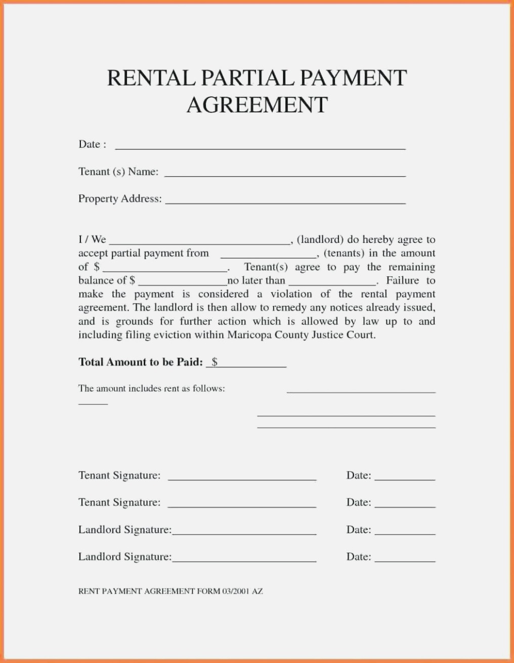 Template: Eviction Notice California Template Payment Agreement - Free Printable Legal Forms California