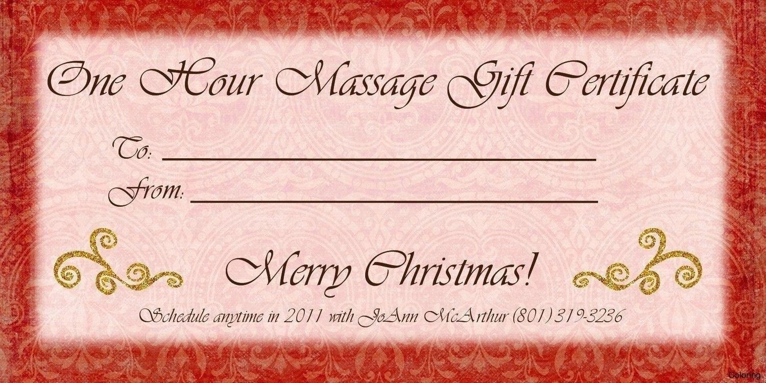 Template: Massage Gift Voucher Template Within Couples Massage Gift - Free Printable Massage Gift Certificate Templates